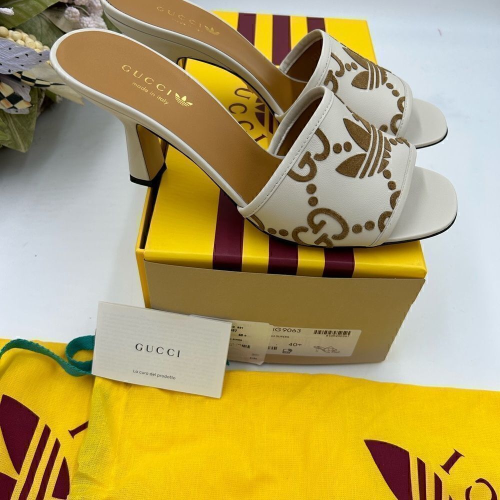 Women’s Gucci X Adidas slide sandal size 40.5 maiden Italy - Picture 3 of 9